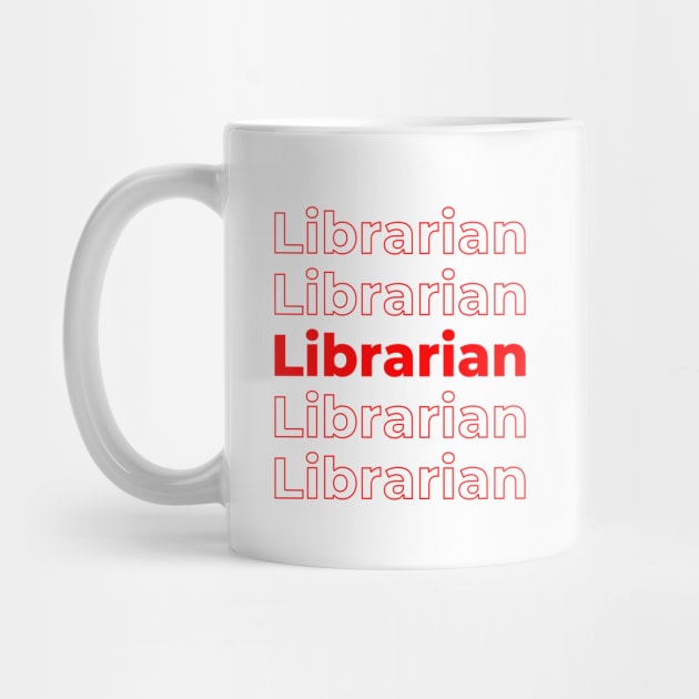 Librarian - Repeating Red Text by PerlerTricks